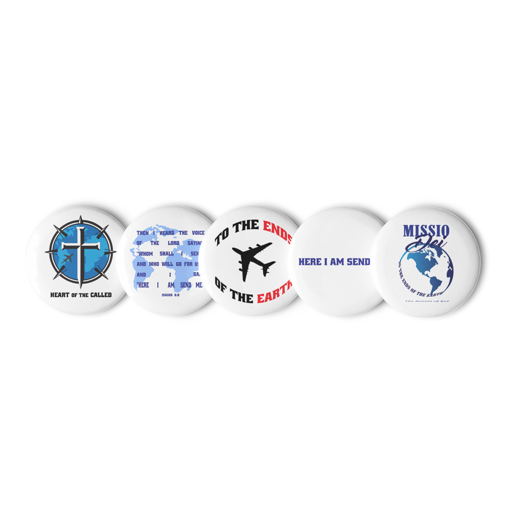 Heart of The Called set of pin buttons
